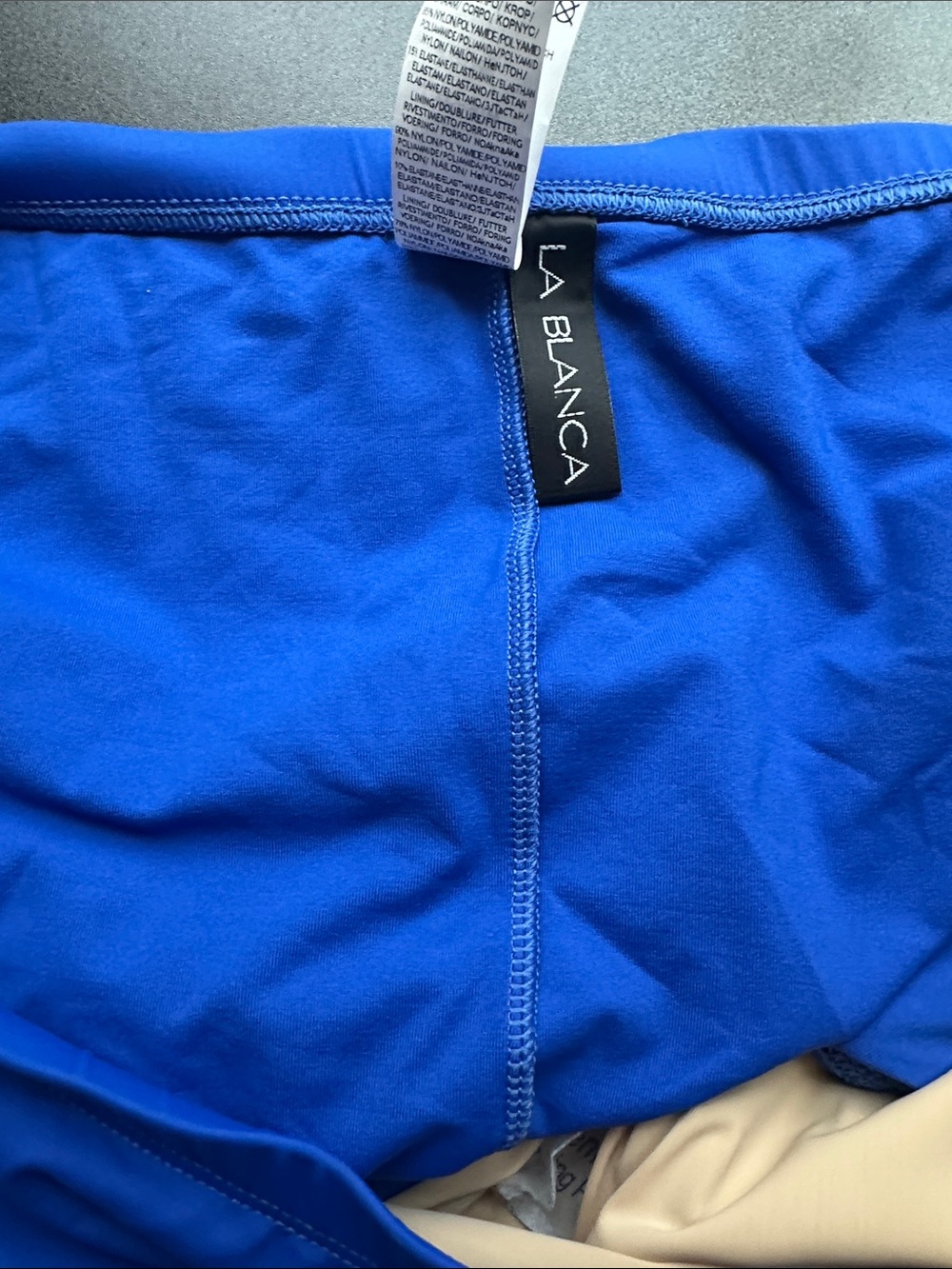 La Blanca High-Waist Bikini Bottoms - Cobalt Blue